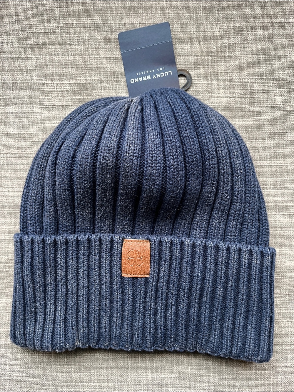Lucky Brand 100% Cotton Blue Knit Hat Beanie NWT OS